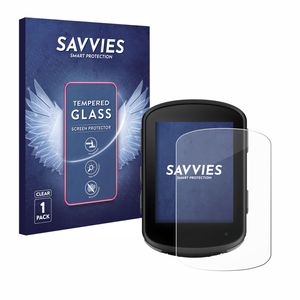 Savvies Panzerglas für Garmin Edge 540 / Edge 840 Echtglas 9H-Härte Schutzglas Klar