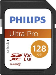 Philips FM12SD65B - Karta pamięci flash - 128 GB - Klasa wideo V30 / UHS-I U3 / Class10 - SDXC UHS-I