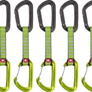 Ocun HAWK QD Combi PA 16 balenie po 5 ks zelených rovných brán / drôtených brán 10 cm