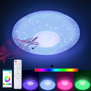 SWANEW 36W LED stropné svetlo diaľkové ovládanie Starry Sky stropná lampa Bluetooth hudba