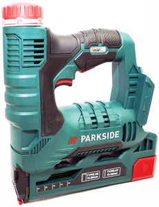 Parkside 20V Akku Tacker PAT 20-Li A1 im Parkside Bundle inkl. 500 Klammern u. 500 Nägeln / X20V X 20 V - ohne Akku u. Ladegerät