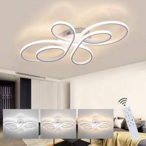 ZMH LED Deckenleuchte Weiß Deckenlampe Dimmbar mit Fernbedienung 78W 80CM Moderne Kreative Lampe für Wohnzimmer Schlafzimmer Esszimmer Büro Küche
