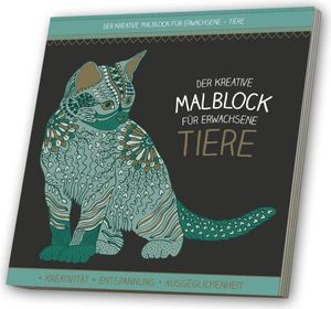 Malblock für Erwachsene mit CD: Tiere 1