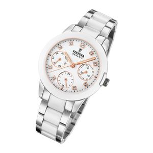 Festina Damen Uhr F20497/1 Chronograph mit Swarovski Kristalle