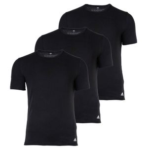 adidas pánské tričko, 3-pack - Active Core Cotton, kulatý výstřih, posádkový výstřih, hladké černé 2XL