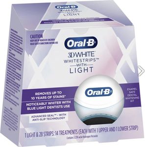 Oral B 3D White Strips Zahnaufhellung 14 Behandlungen + LED-Licht-Kit