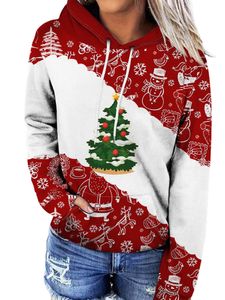 Damen Kapuzenpullover Weihnachtspullover Herbst Winter Hoodie Oberteile Sweatshirt Stil-C,Größe L