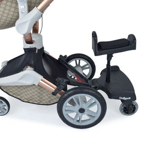 Daliya® 2in1 Stepiyo Buggy & Kinderwagen Board, Kiddy Board, Universal Glider Anhänger, Geschwisterboard mit Hängeriemen, Sitzeinheit für Kinderwagen (mit Sitz)