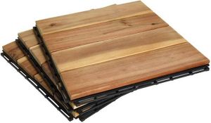 Terrassenfliesen Holzfliesen Stecksystem 30x30cm Balkonfliesen Holzboden Fliesen