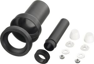 Otto Haas PE-Wand-WC-Anschlussgarnitur 180 mm, (G) DN 90/110 mit weissen Deckkappen 3287