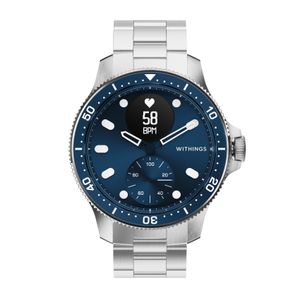 Withings ScanWatch Horizon - Smartwatch - 43 mm - Edelstahl/Silikon - blau