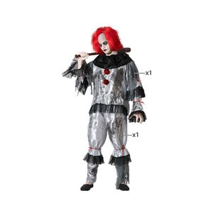 Verkleidung für Erwachsene Grau Clown - XXL