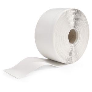QUEST PVC Weichsockelleiste, Flexibel Bodenleiste, Eckleiste, PVC, 100x25mm, 25m, weiß