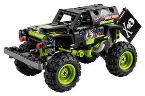 LEGO 42118 Technic Monster Jam Grave Digger Truck - Gelände-Buggy 2-in-1 Set, Spielzeugauto mit Rückziehmotor für Jungen und Mädchen ab 7 Jahren