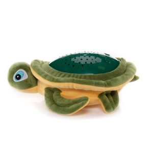 Zopa Stofftier mit Projektor Plüschtier Schildkröte mit Projektor, Green Turtle