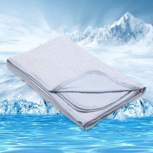 Kühldecke 150x200cm Blau Selbstkühlende Decke 2in1 Doppelseitige Leichte Dünne Sommerdecke für Kinder und Erwachsene