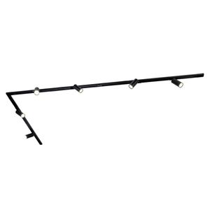 Ledvion - LED Stromschienenbeleuchtung 3M + 7 Stromschienenstrahler (5W, 2700K, Schwarz, Dimmbar), 1-phasige Stromschienenleuchte, Stromschienenbeleuchtungsarmatur