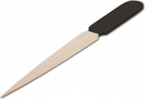 Brieföffner, mit farbigem Griff, schwarz, aus Holz 21 cm