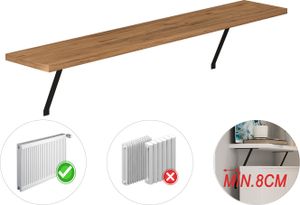 Platzsparendes Heizkörperregal Adin in Braun, für breite Heizungen, 110 cm, 92451