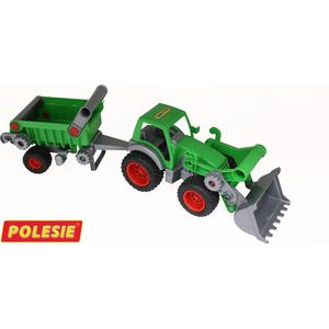 Wader Farmer Technic Traktor Frontschaufel + Kippanhänger Kinder Spielzeug Auto