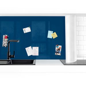 Küchenrückwand - Preussisch-Blau, Größe HxB:80cm x 150cm, Ausführung:Smart matt