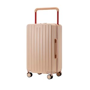 Koffer-Baron® Hartschalenkoffer breiter Griff trendiges Handgepäck ABS, rosa