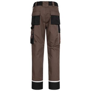 NITRAS Motion TEX Plus Lange Arbeitshose - Cargohose für Damen & Herren Braun / Schwarz 24