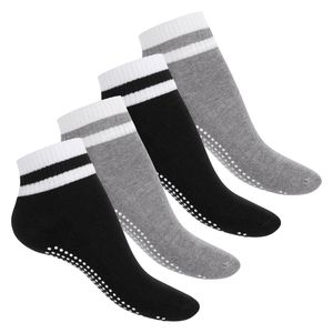 Celodoro Damen und Herren Yoga & Wellness Socken (4 Paar) ABS Söckchen mit Frottee-Sohle - Variante 3 43-46