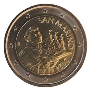 2 Euro Münze San Marino 2024 Kursmünze UNC
