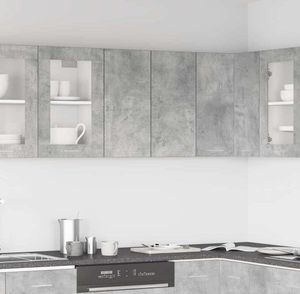 vidaXL Hängeschrank Lyon Betongrau 60x31x60 cm Holzwerkstoff