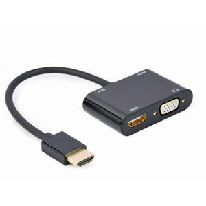 Gembird - Audio-Adapterkabel mit HDMI-Stecker auf HDMI-Buchse und VGA-Buchse