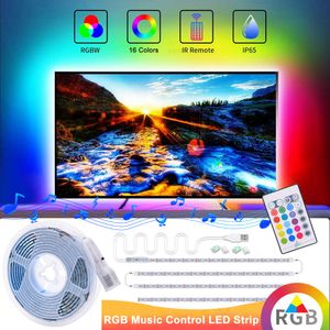 LED Backlight TV Hintergrund-Beleuchtung USB Lichtstripe PC-Band Streifen RGB 2m