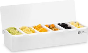 Nádoba na ingredience Royal Catering - nerezová ocel/PP - 6 x 450 ml