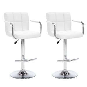 vidaXL Barová stolička 2 ks. Bílá Imitace kůže
