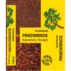 Premium Pinienrinde 70l mittel 7-15mm Pinienmulch Pinienborke Gartenpinie mittel 7-15mm