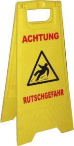 Výstražná tabuľa - Pozor klzká podlaha, žltá
