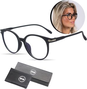 LC Eyewear Blaulichtfilter Brille (Damen und Herren) - Blaulichtbrille ohne Sehstärke - Superleichte Anti-Müdigkeit Computerbrille Gaming Schutzbrille (Mattschwarz)