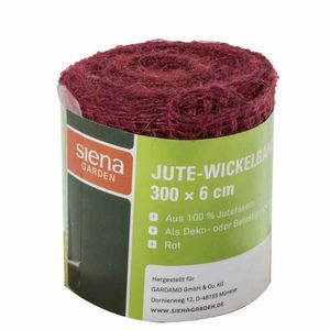 SIENA GARDEN Juta Wickelband rot 300 x 6 cm