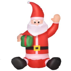 Nafukovacia vianočná dekorácia 844-166, Santa Claus, LED, odolná, IP44, polyester, červená, 70 x 50 x 120 cm