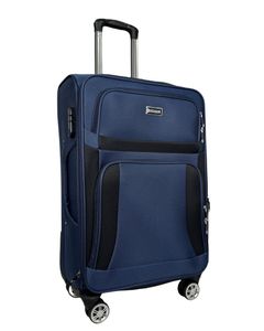 My Travel Bag 3090 Stoffkoffer 4-Rollen Trolley Koffer Reisekoffer Tasche Reisetasche Leicht blau-1-XL