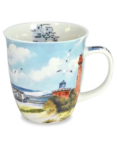 Kaffeebecher Insel Rügen, Kaffeetasse Tassen Teetassen Henkelbecher Ostsee Leuchtturm