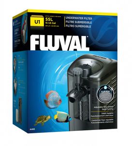 Aquarium-Innenfilter Fluval U1 kompl mit. Filtermedien ca. 250 l / h für Aquarium bis ca. 55 l