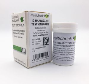 C3 550 Harnsäure Sensoren Teststreifen, 10 St., für Lifetouch Multicheck Pro