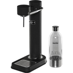 AARKE Wassersprudler Carbonator 3 Matt Schwarz mit PET Flasche Edelstahlgehäuse