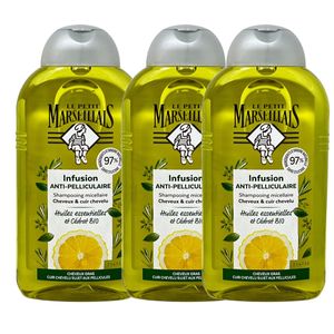 Le Petit Marseillais Anti-Schuppen-Shampoo pflanzlichen Ölen  3 x 250 ml