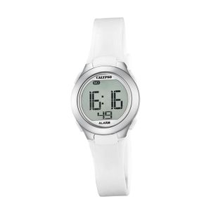 Calypso Kunststoff PUR Damen Uhr K5677/1 Armbanduhr weiß Digital D2UK5677/1