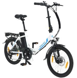 smartEC Faltrad Pedelec Camp-20D E-Bike Klapp-Elektrofahrrad 20 Zoll 36V 15,6AH Reichweite 100km Weiß