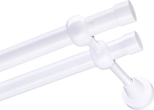 Voppi Gardinenstange Moderi 2-läufig 360 cm 19+19 mm weiß, moderne Vorhangstange, einfache Wandmontage Voppi Gardinenstange Moderi 2-läufig 360 cm 19+19 mm weiß, moderne Vorhangstange, einfache Wandmontage