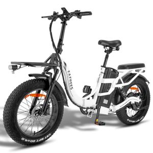 F20 X-MAX e Bike elektrické bicykle 20 palcov, 30Ah batéria e Bike muži, 4.0 Fat pneumatika skladací bicykel e-Bike, 65 N.m motor ebike ženy, Shimano 7s, nosnosť 150 kg biela