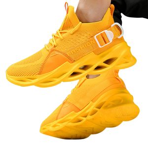 Herren Sneakers Sportschuhe Halbschuhe Mit Weicher Sohle Wanderschuhe Atmungsaktiv Laufschuh Bequeme Schuhe Gelb,Größe:43